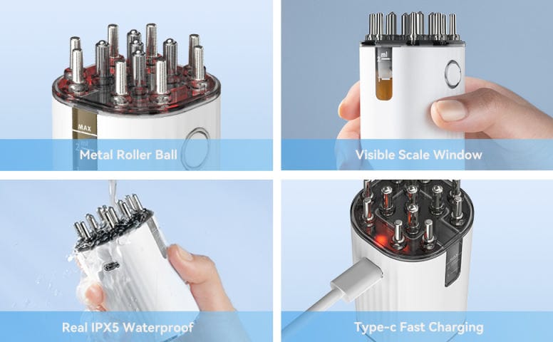 2 in 1 Electric Scalp  Massager and Hair oil Dispenser + 70ml free organic hair oil